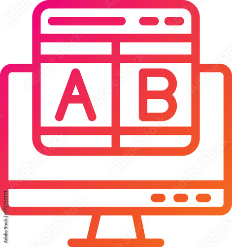 Ab testing Vector Icon Design Illustration