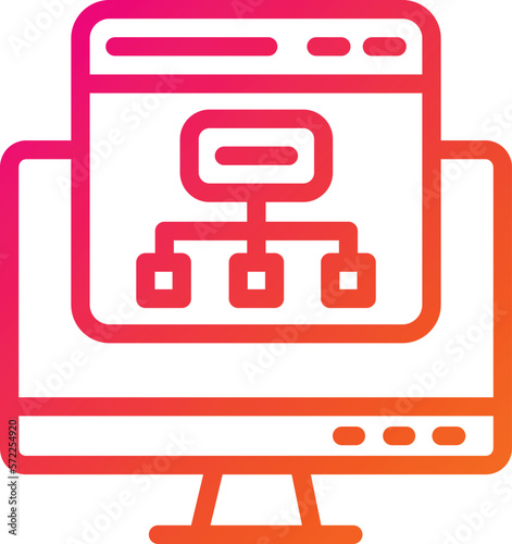 Sitemap Vector Icon Design Illustration