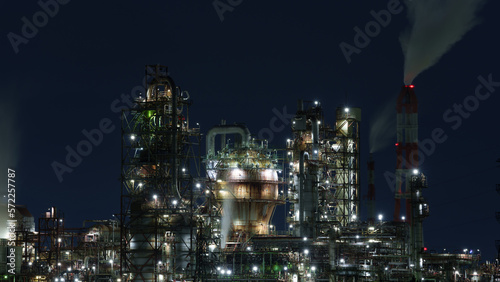 Wallpaper Mural The petrochemical complex at Yokkaichi Port, Yokkaichi city, Mie prefecture, Japan at night. Torontodigital.ca