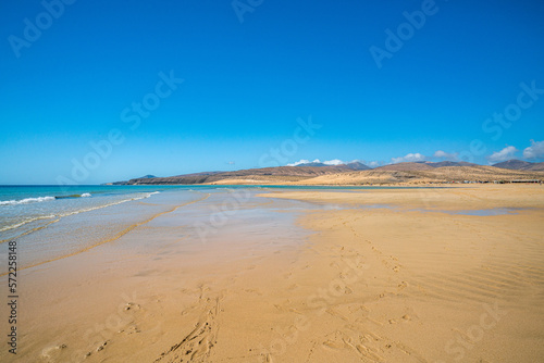 Strand von Sotavento an der Küste zwischen Costa Calma und Jandía Fuertefentura
