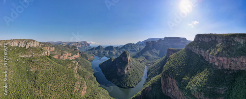 Drone view at Blyde river canyon in South Africa