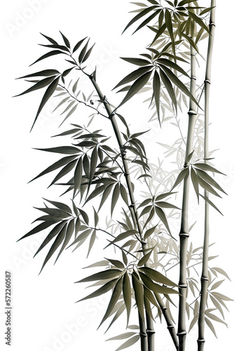 bamboo tree transparent background  ai generated