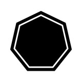 Heptagon icon. sign for mobile concept and web design. vector illustration