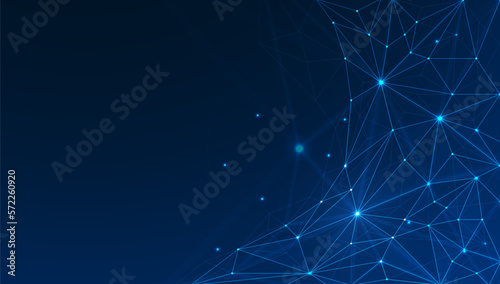Technology abstract lines and dots connection background. Connection digital data and big data concept. Digital data visualization, illustration photo