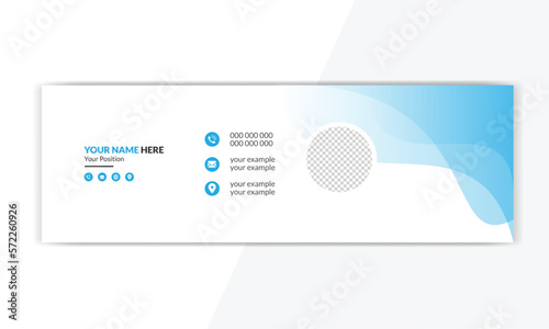 Email Signature Design. Business email signature banner. Creative professional Corporate Email Signature Design template.