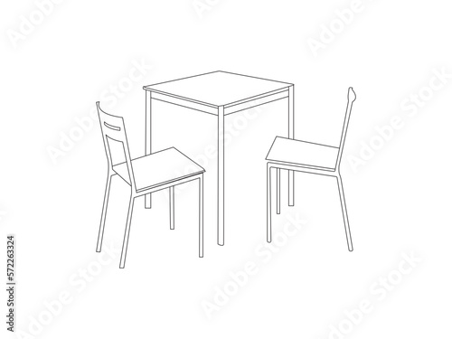 table and chairs. table and chair. table and chairs isolated. chair isolated on white. 