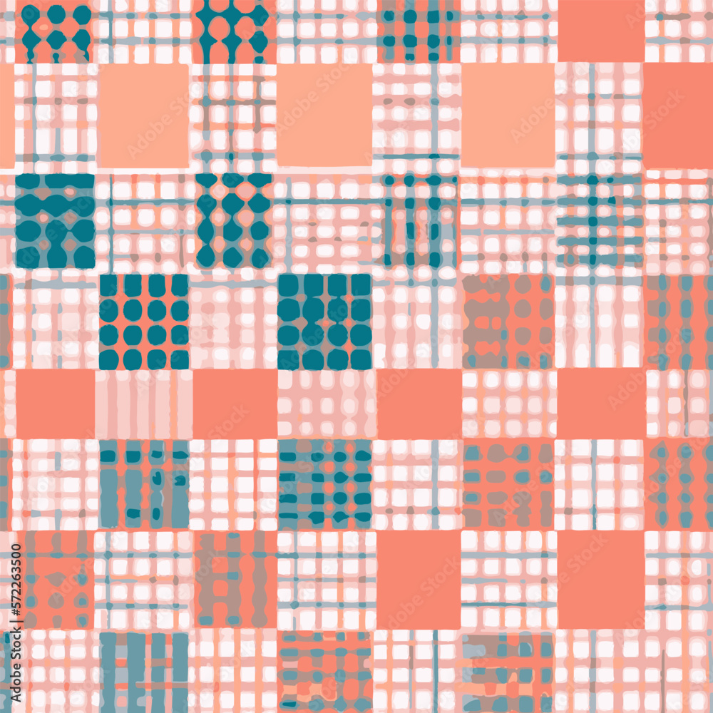 Colorful Check Pattern Vector Background Style.