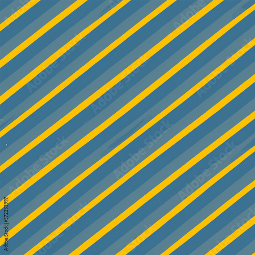 Blue Yellow Pattern With Diagonal Lines And Small Breakouts Vector Background Style.