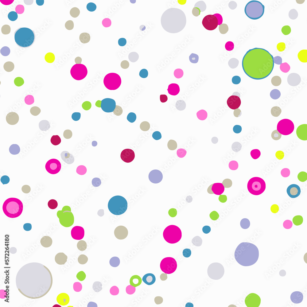 Bright Colorful Pattern With Circles And Lines And Small Breakouts Vector Background.