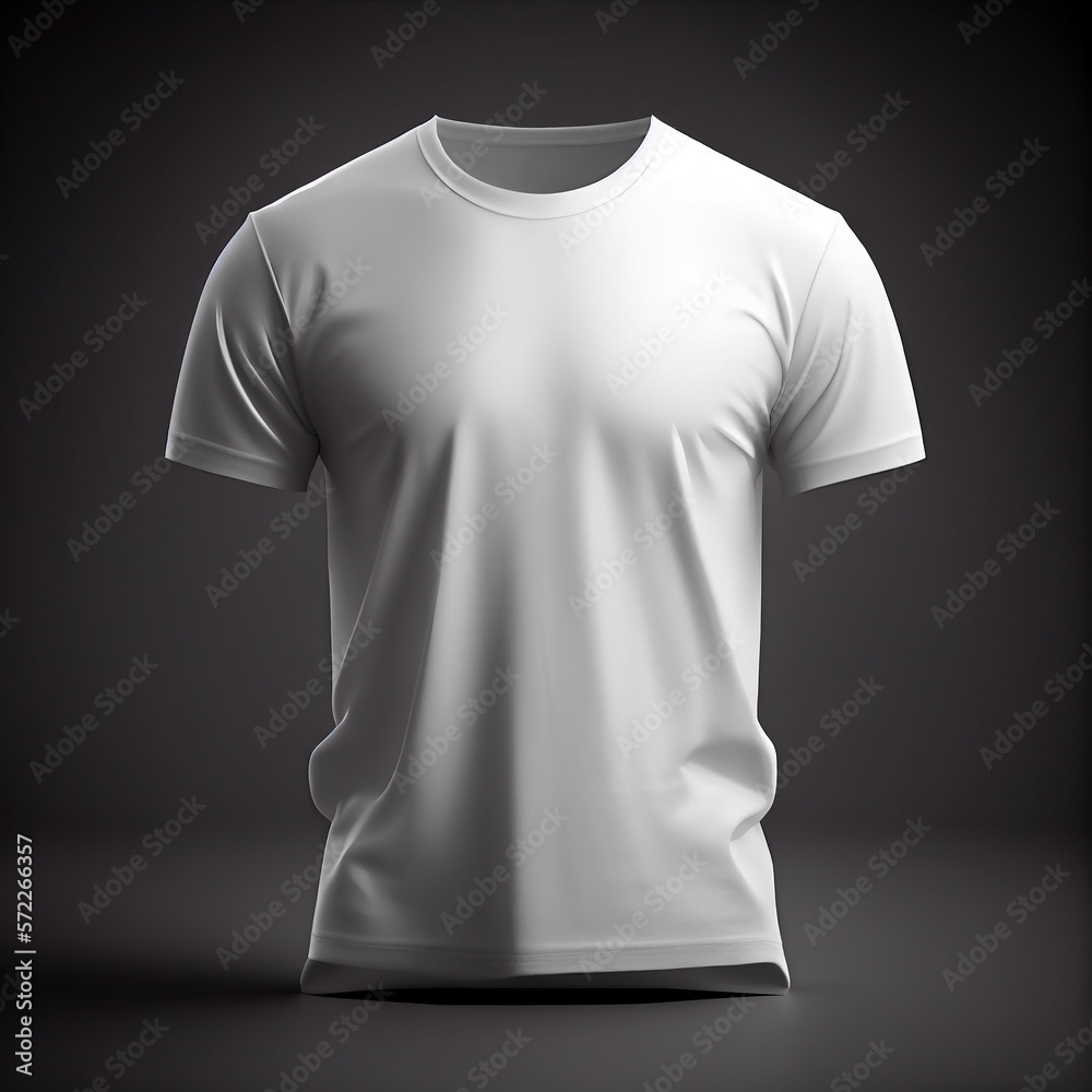 White T-shirt on a Grey Background - Generative AI White T-shirt on a Grey Background - Generative AI