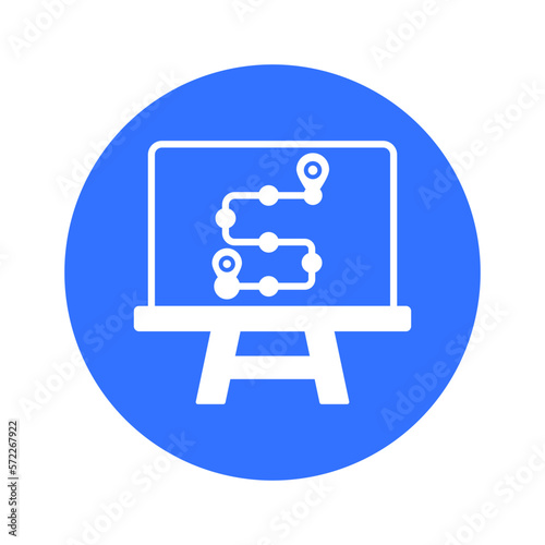 Rout map vector icon easily modify

