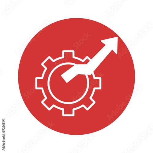 Growth settings vector icon easily modify


