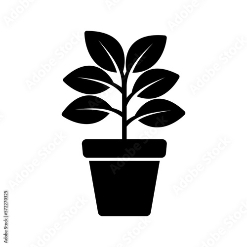 Potted plants icon. sign for mobile concept and web design. vector illustration