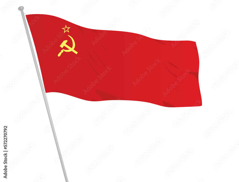 USSR, Soviet union waving flag. vector illustration USSR, Soviet union waving flag. vector illustration