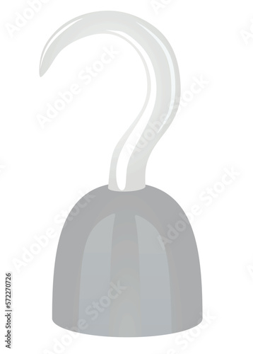 Pirate hand hook. vector illustration