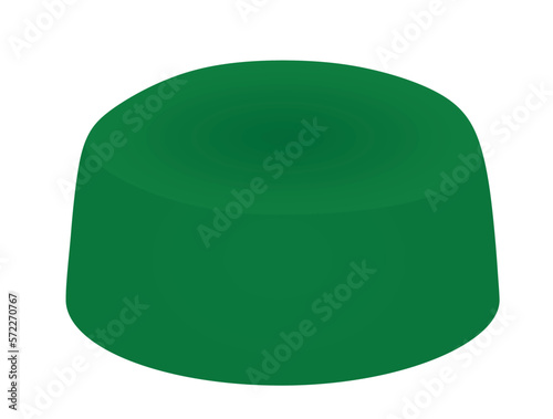 Green muslim hat. vector illustration
