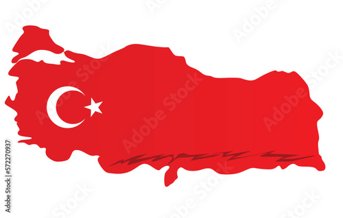 Turkey map earthquake. vector illustration