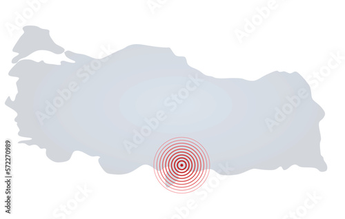 Turkey map earthquake. vector illustration