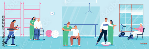Physiotherapy Flat Concept