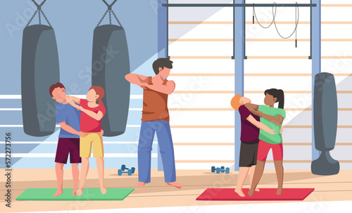 Self Defense School Composition