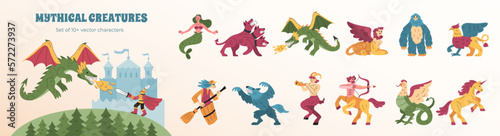 Mythical Creatures Flat Set