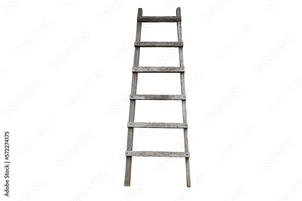Old wooden ladder. Accomodation ladder. Old wooden ladder. Accomodation ladder.