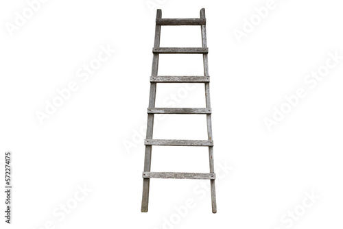 Old wooden ladder. Accomodation ladder.