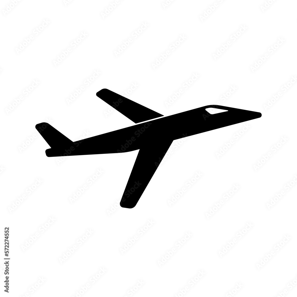 Obraz premium Airplane vector icon. Transportation Logo Template.