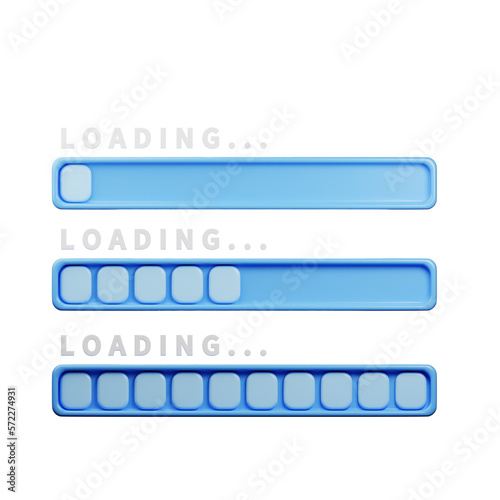 3d render icon loading icon with 3d render style