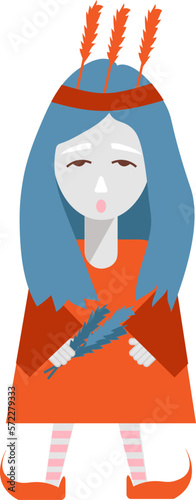 Cartoon character, avatar of the shaman woman  vector