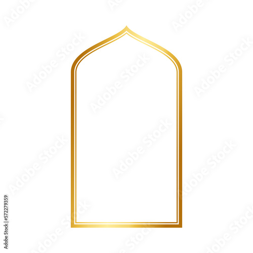 golden arabic windows frame. background ied mubarak. islamic background