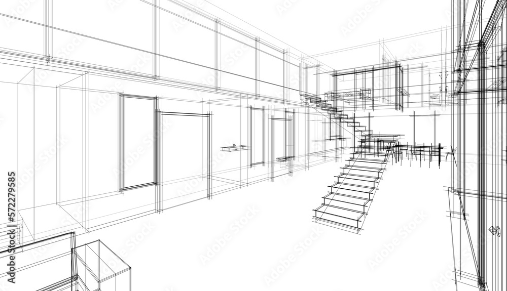 house building concept 3d sketch house building concept 3d sketch