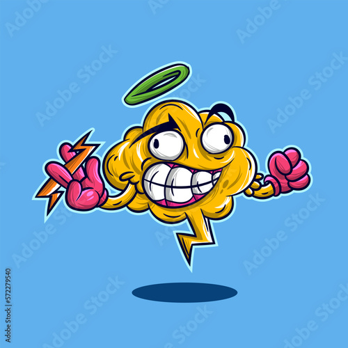 Cartoon Monster Thundercloud