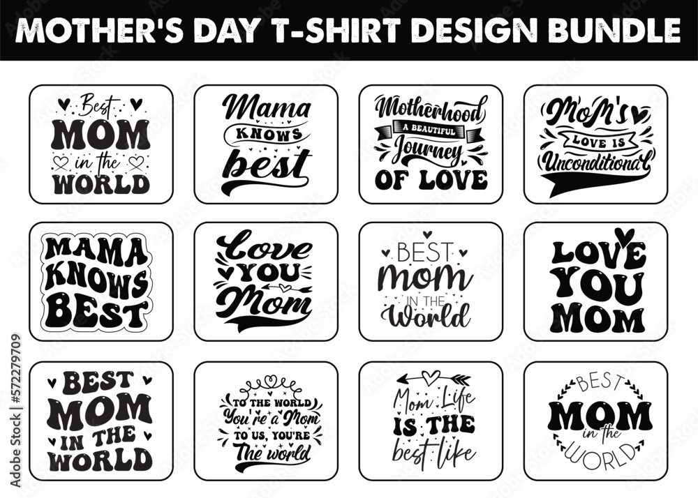 Fototapeta premium Mother's Day SVG T-shirt Design