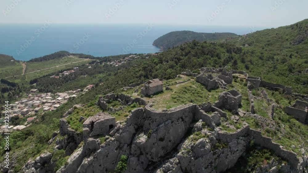Old Stone Fortress Haj Neha Montenegro. Built in the XV-XVI Centuries. The Fortress Stands at an Altitude of 230 m Above Sea Level. Old Stone Fortress Haj Neha Montenegro. Built in the XV-XVI Centuries. The Fortress Stands at an Altitude of 230 m Above Sea Level.