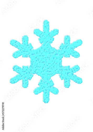grafik in form einer schneeflocke in blauer farbe