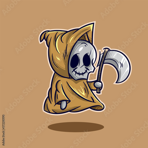 Grim Reaper Monster Cartoon