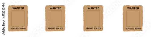 Wanted for reward poster. Vector Illustration. Vector Graphic. EPS 10