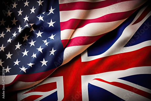 America and British Flag Combined (Created with Generative AI)