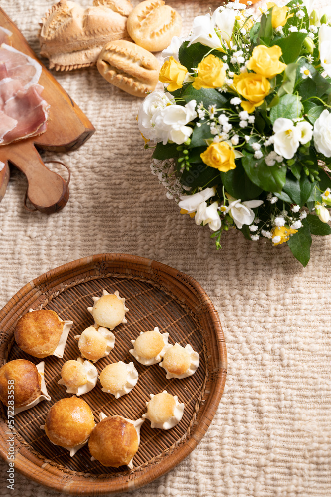 Fototapeta premium italian, Sardinian Breakfast. Colazione Sarda e Italiana