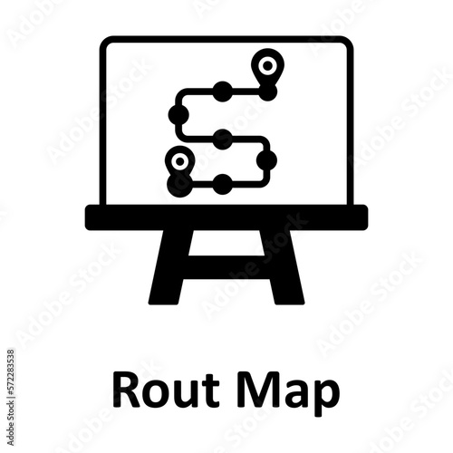 Rout map vector icon easily modify

