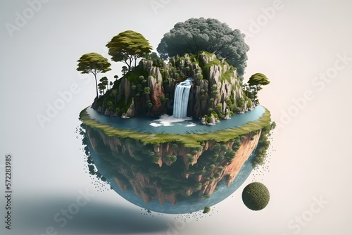 tiny planet created using AI Generative Technology