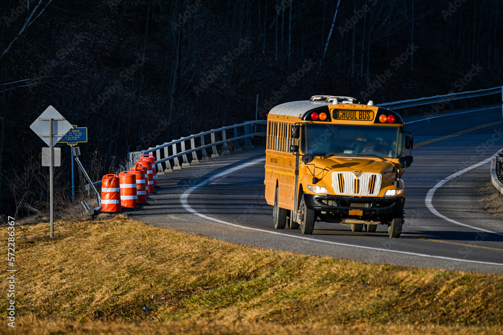 Vehicles drive by a damaged section of guardrail along Rt 79 in Windsor