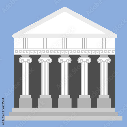 Hellenic style building vector illustration