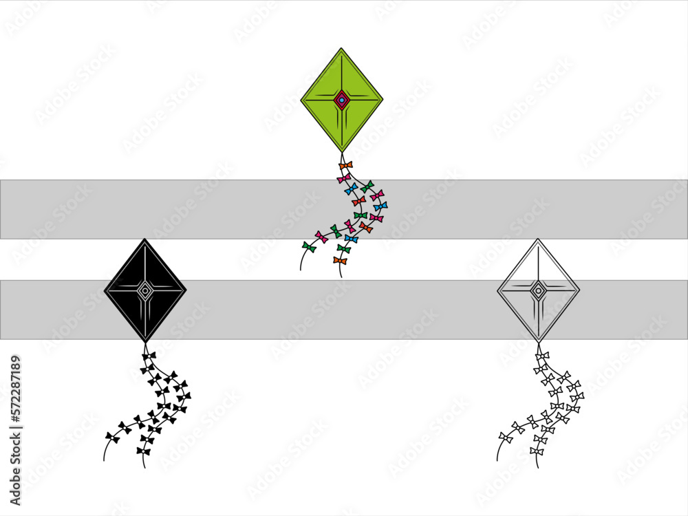 Kite SVG Cut Files Kite Silhouette Flying Kite Svg Kids Svg