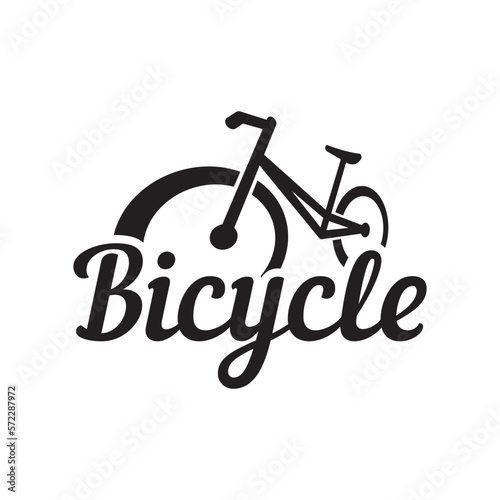 Bike geometric template logo creative design isolated background.Racing bike, competition, sport.