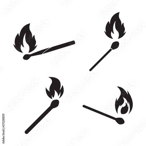 Matchstick symbol,icon vector illustration design template.