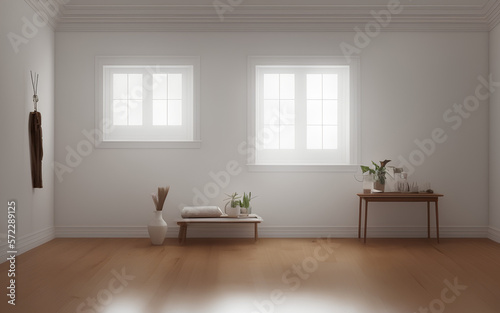Minimalistisches modernes Wohnzimmer mit M  beln  Vorlage