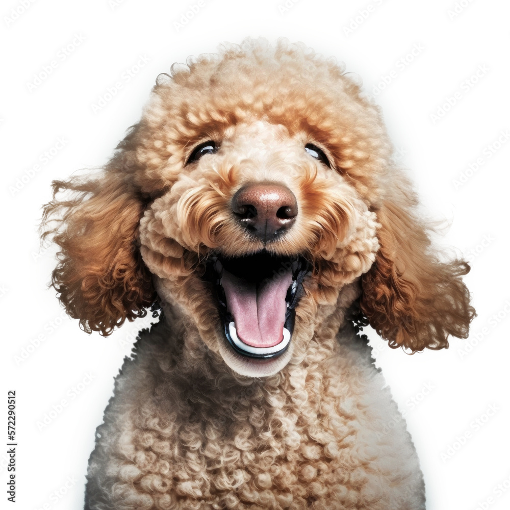 ai generated portrait of dog breed poodle cute happy excited smiling ai generated portrait of dog breed poodle cute happy excited smiling