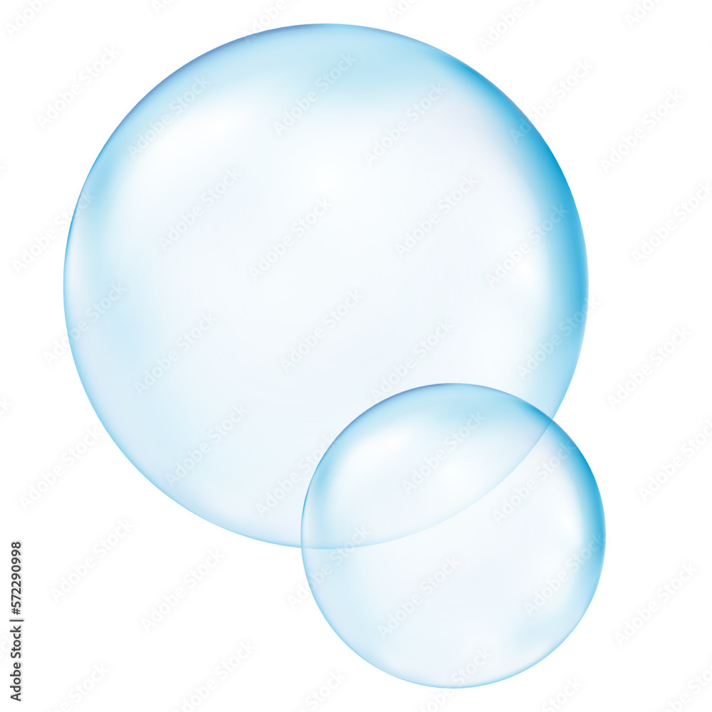 Realistic transparent 3d bubbles underwater . Soap bubbles vector illustration Realistic transparent 3d bubbles underwater . Soap bubbles vector illustration